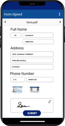 Client completes the form
